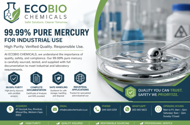 99.99% Pure Mercury