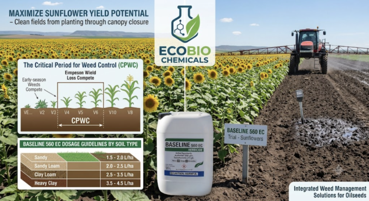 Baseline 560 EC Sunflower yield
